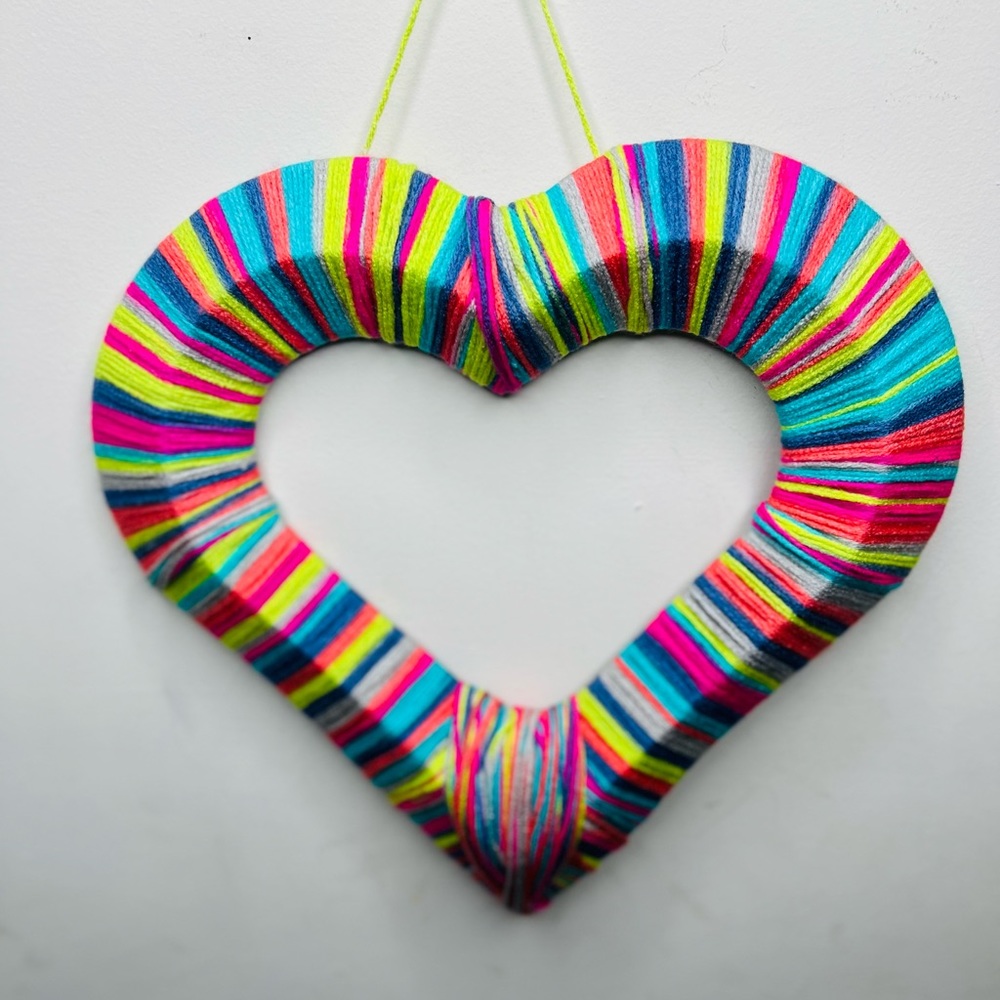 Yarn Colorful Heart Shape